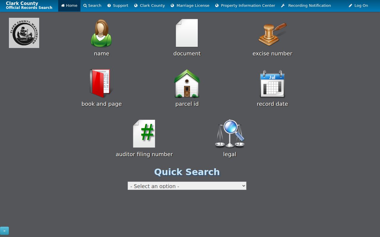 Camas public records search in Clark County Landmark Web